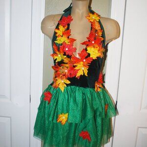 OOAK Ethereal Woodland fairy costume, greens, yellow and orange